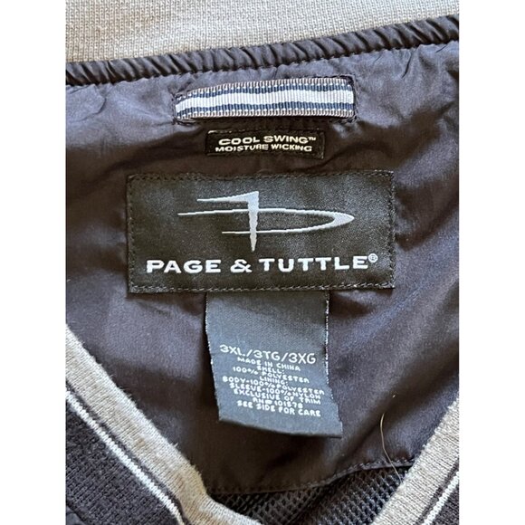 Page & Tuttle Black V-Neck CSX Railroad Golf Pullover Windbreaker 3XL - Picture 9 of 9